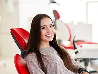 Patient at cosmetic dentist in Ponte Vedra Beach