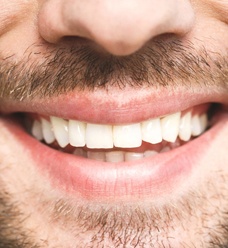 Close-up of handsome smile