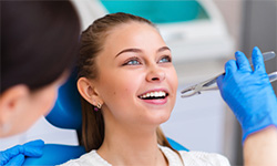 Woman preparing for tooth removal 