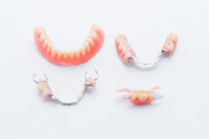 A variety of dentures 