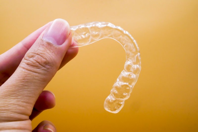 a clear Invisalign aligner in Ponte Vedra Beach