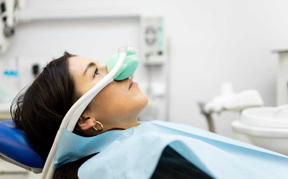 Patient undergoing dental sedation